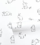 BUNNY - Tapet för barn - Motiv av små kaniner