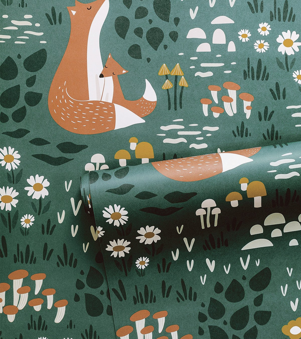 FOREST HAPPINESS - Bakgrundsbild för barn - Motiv av skogsdjur