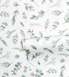 GREENERY - tapet för barn - motiv av eukalyptusblad