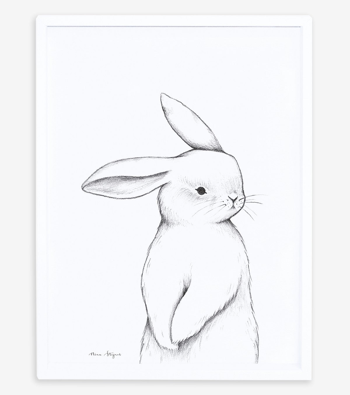 BUNNY - Barnaffisch - Kanin med ansikte mot