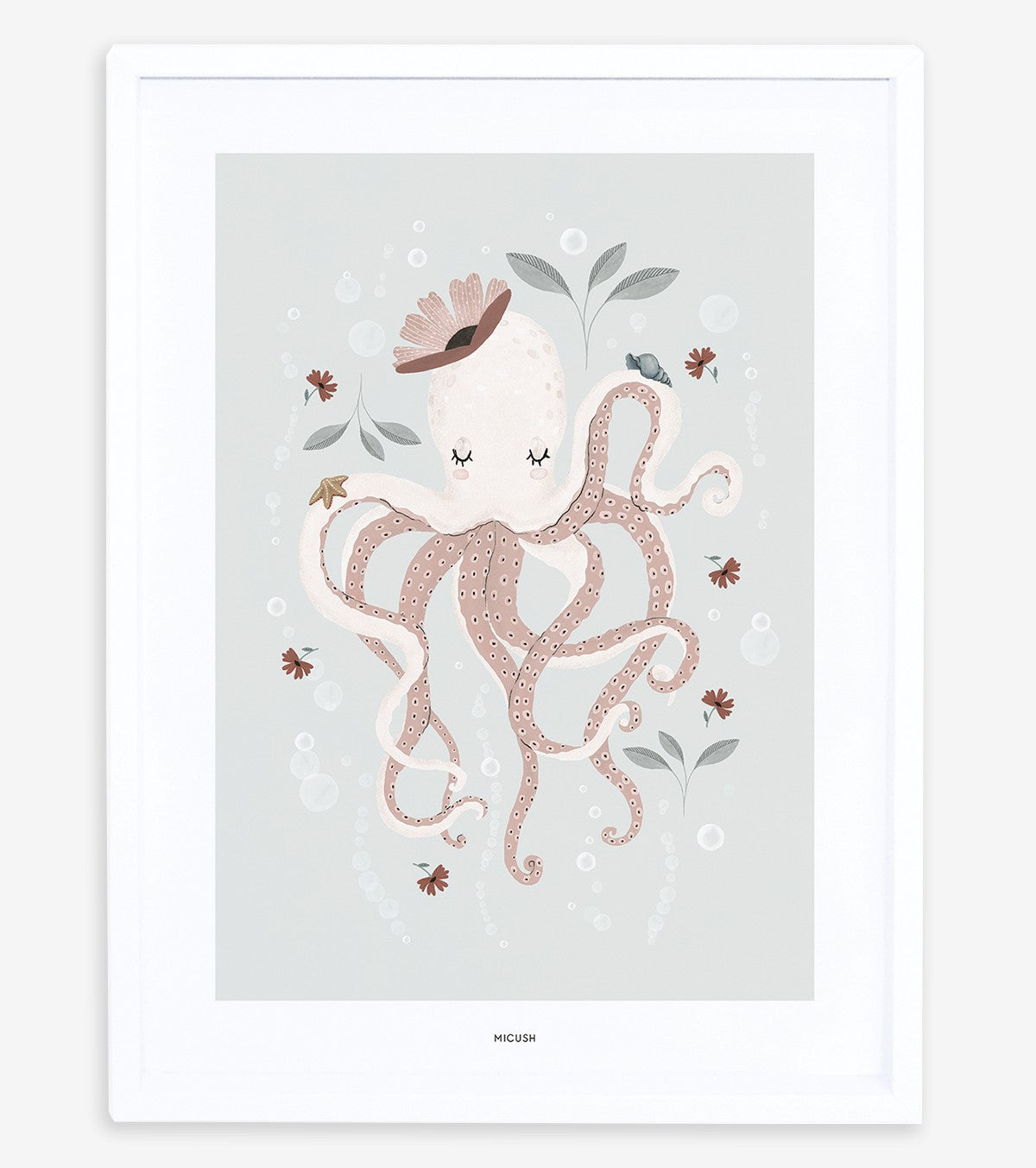 OCEAN FIELD - Affisch för barn - La pieuvre