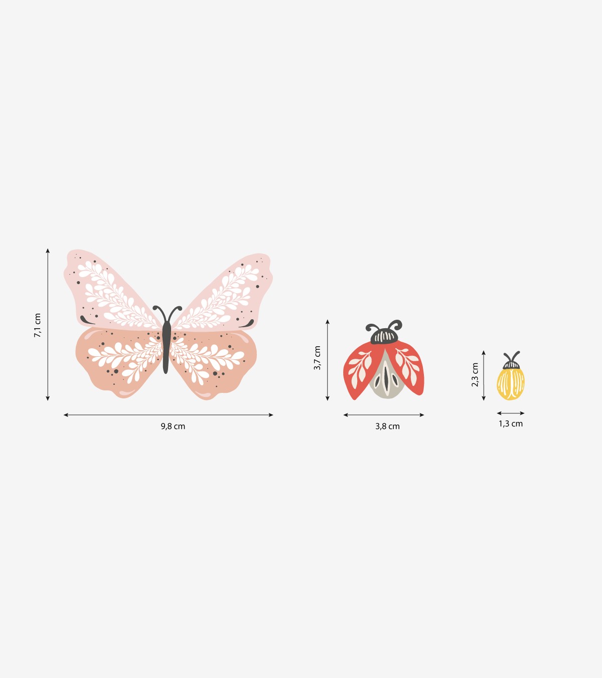 WILDFLOWERS - Väggklistermärken - Fjärilar och insekter