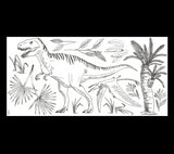 DINOSAURUS - Väggklistermärken muraux - Dinosaurier: T - rex, pteranodon och palmträd