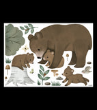 KHARU - Väggklistermärken väggmålningar - Björnfamiljen