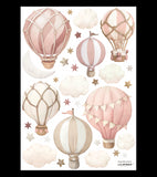 SELENE - Väggklistermärken - Varmluftsballonger (rosa)