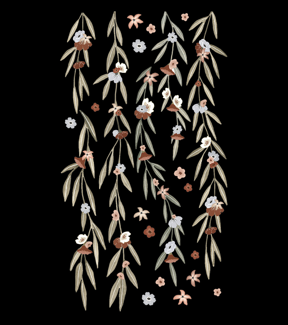 LILYDALE - Stort klistermärke - Eukalyptus och blommor