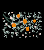 LOUISE - Stort klistermärke - Grenar och apelsiner