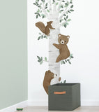 KHARU - Stort klistermärke - Björnar klättrar i träd