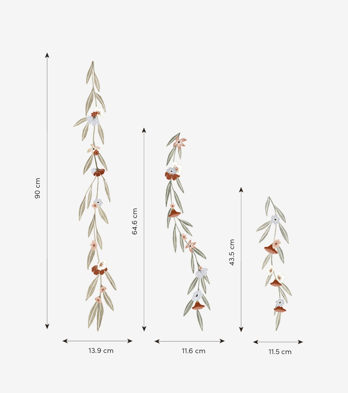 LILYDALE - Stort klistermärke - Eukalyptus och blommor