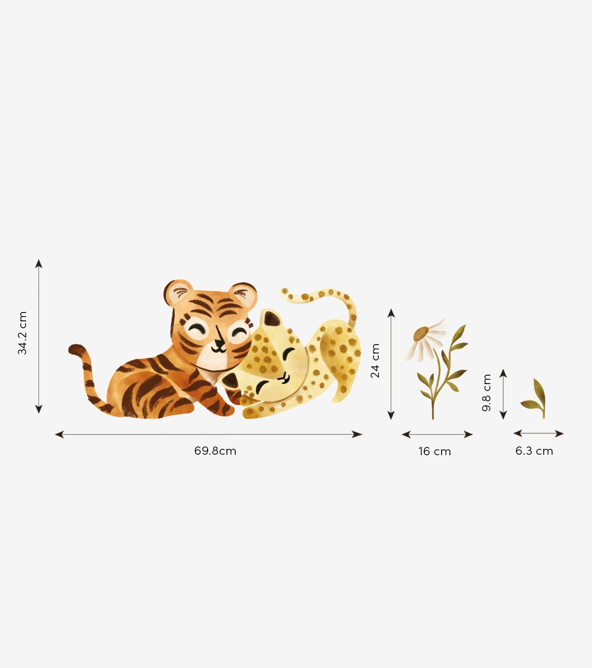 FELIDAE - Stort klistermärke - Tiger- och leopardspel